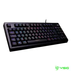 VSG - TECLADO GAMER QUASAR MECANICO TKL RGB CCONTROLADOR NEGRO SWITCH ROJO