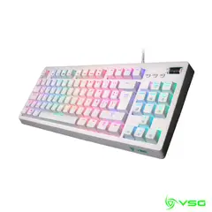 VSG - TECLADO GAMER QUASAR MECANICO TKL RGB CCONTROLADOR BLANCO SWITCH ROJO