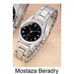 GENEVA - RELOJ ELEGANTE NEGRO CUARZO CON CORREA DE ACERO MUJER