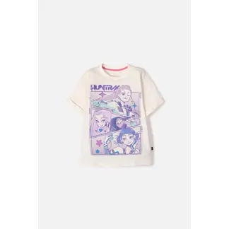 MIC - Camiseta de K- pop Demon Hunters manga corta marfil para niña
