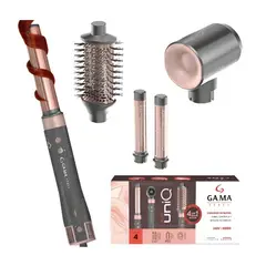 GAMA - Multiestilizador Alaciadora Rizadora 4 En 1 Uniq Italy Gris Oscuro