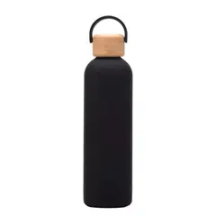 BIGCENTER - Termo De Agua Portátil - Deportes Al Aire Libre - Negro 500ml - Acero