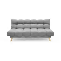 VENECIA - Sofa Cama Reclinable 3 Posiciones Nubo 178x92x82 Tela Gris