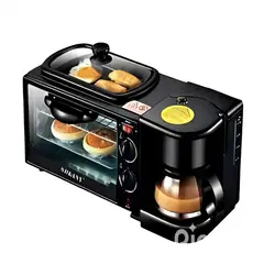 SOKANY - Horno 3 En 1 Original Cafetera Mini Horno Parrilla