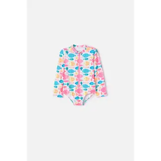 LITTLEMIC - Vestido de baño del multicolor para niña 2T a 5T