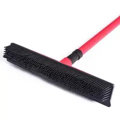 GENERICO - Escoba De Goma Para Remover Pelo En Alfombras Y Pisos Rosada