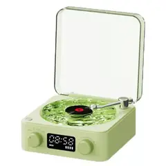 GENERICO - Parlante Bluetooth Retro Tocadiscos Vinilo Luces Colores Olas