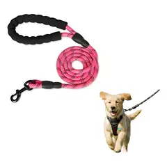 GENERICO - Correa Para Perro Grande Resistente Larga Gruesa Premium Rosada