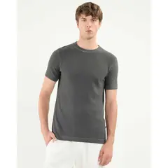 ATMOS - Camiseta Manga Corta Tejida Para Hombre Negro