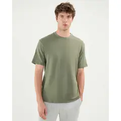 ATMOS - Camiseta Regular Fit Manga Corta Para Hombre Verde