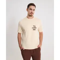ATMOS - Camiseta Oversize Con Estampado Para Hombre Crema