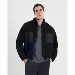 ATMOS - Chaqueta Ovejera Para Hombre Negro