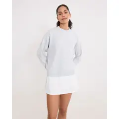 ATMOS - Buzo Básico Cuello Redondo Comfort Para Mujer Gris