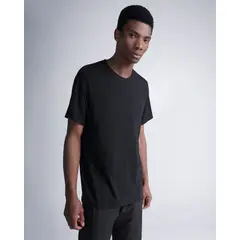 ATMOS - Camiseta Regular Fit Manga Corta Para Hombre Negro