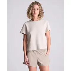 ATMOS - Camiseta Boxy Texturizada Para Mujer Beige