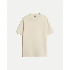 ATMOS - Camiseta Relaxed Fit Plush Con Cortes Para Hombre Beige