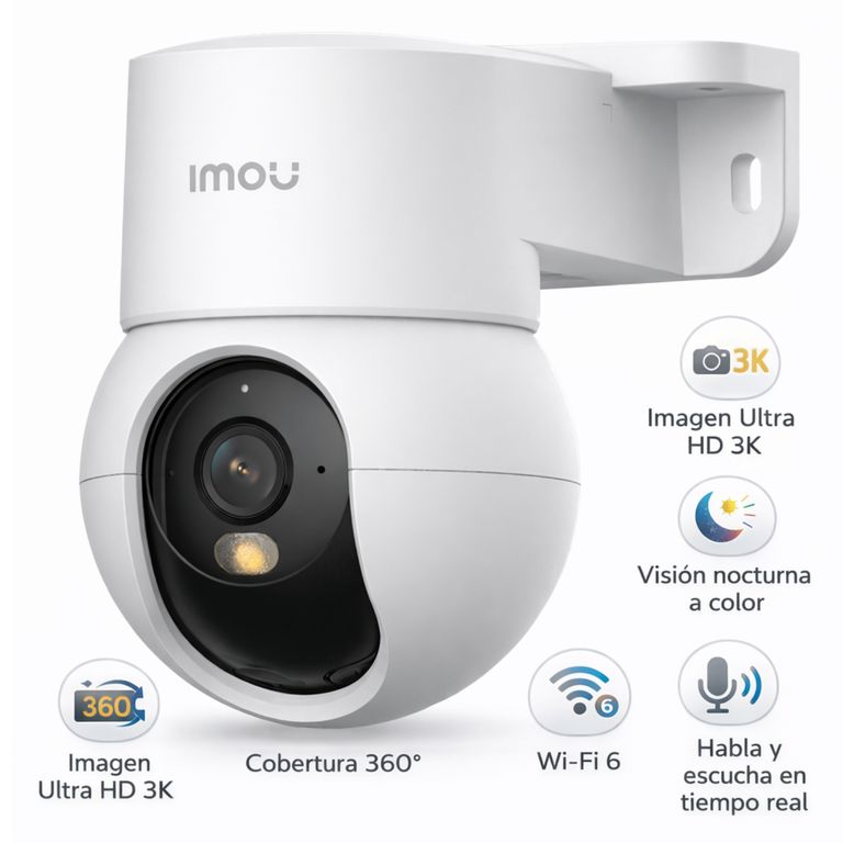 Cámara de Seguridad Ranger Mini 5MP/3K WiFi 6 – Full Color, Detección Humana IA, Audio