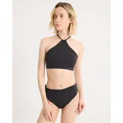 ATMOS - Panty Bikini Tiro Alto Para Mujer Negro