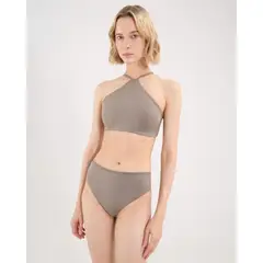 ATMOS - Top con Cut Out para Mujer Deportiva Color Café Marca