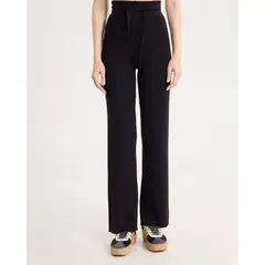 ATMOS - Pantalón Tejido Amplio Ajustable Para Mujer Negro
