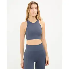 ATMOS - Top Seamless Cuello Halter Para Mujer Azul