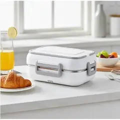 GENERICO - Lonchera Eléctrica Lunchbox 15L Blanca Acero Inoxidable Portatil
