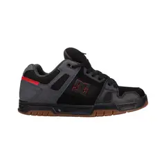 DC SHOES - Tenis Stag hombre color negro y rojo