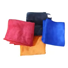 GENERICO - Paño de limpieza Toallas Microfibra Set X4 paño rojo azul negro naranja pack x 4