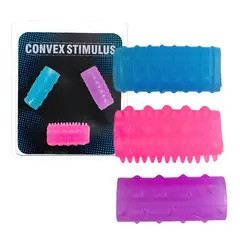 GENERICO - X3 Funda Para Pene Dedos Texturizado Anillo Retardante Sexual