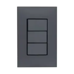 SIMON - Interruptor Triple Conmutable Negro 25 Plus