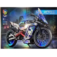 GENERICO - Motocicleta de Bloques de Construcción Serie Técnica 426 piezas