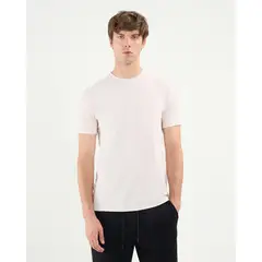 ATMOS - Camiseta Para Hombre Manga Corta Cuello Redondo Color Beige Marca #32090200