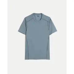 ATMOS - Camiseta Deportiva Manga Corta Regular Fit Para Hombre Azul