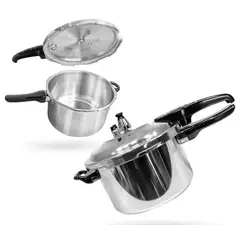 INNOVA - Olla A Presión 6 Litros Aluminio Reforzado 3 Válvulas