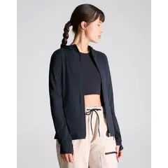 ATMOS - Chaqueta Deportiva Hoodie Básica para Mujer Deportiva Color Negro Marca
