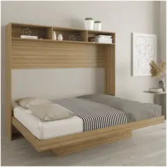 MUEBLES 2020 - Cama Abatible Doble Ibiza Almendra 171 x 195,8 x 140,5 cm