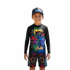 1AMIGO - Traje de baño Infantil Buzo Pantaloneta y Gorra - Videojuegos
