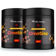NUTRIPHARMA - Plan 2 Frascos De Creatina Monohidrato 100% Pura Vitalis Navitas