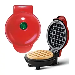 OEM - Mini Wafflera Wafle Redondo Clasico Eléctrica 350W Antiadherente