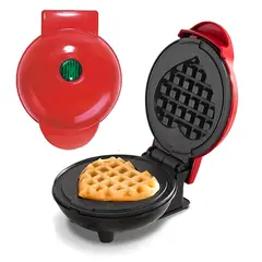 OEM - Mini Wafflera Wafle Corazon Eléctrica 350W Antiadherente