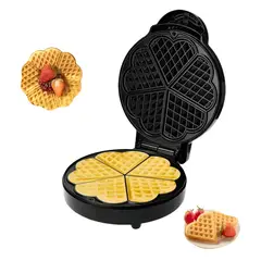 OEM - Mini Wafflera Wafle Corazon 5 Piezas Eléctrica 1000W Antiadherente