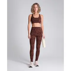 ATMOS - Leggins Deportivo Estampado Para Mujer Café