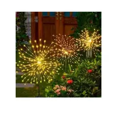 GENERICO - LUCES NAVIDEÑAS SOLARES 120 LUCES DECORACION PARA DIFERENTES LUGARES DEL HOGAR