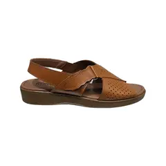 CALZADO ROMULO - Romulo Sandalia Plana Cuero Ajuste Velcro Mujer