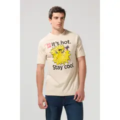 KOAJ - Camiseta de Coca-Cola kaki clara manga corta Hombre
