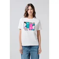 KOAJ - Camiseta crema clara cuello redondo de Squid Game Mujer