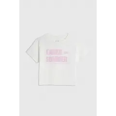 KOAJ - Camiseta crop top con estampado en frente Niño