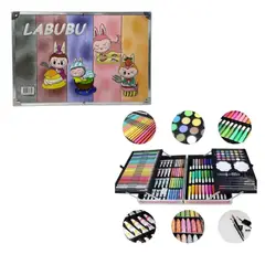 SHUNGA - Set De Arte Infantil En Maletín Metálico Rígido Con Artículos De Dibujo Pintura Y Manualidades