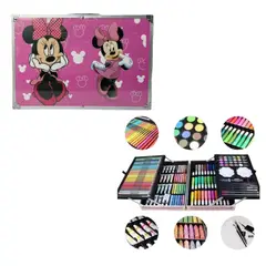 SHUNGA - Set De Arte Infantil En Maletín Metálico Rígido Con Artículos De Dibujo Pintura Y Manualidades