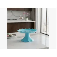 INFANTILES CAJUROMIX - Base Ondulada Con Pedestal Para Torta Ponqué-repostería Azul